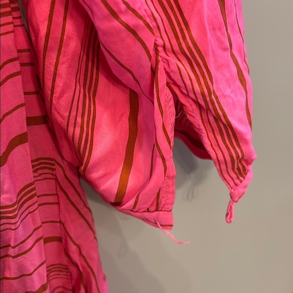 Natalie Martin Pink Striped Long Sleeve Mini Dress XS - Picture 3 of 6